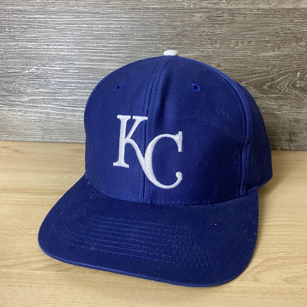 Vintage Kansas City Royals Hat Snap Back Blue MLB Baseball Mens Logo Athletic